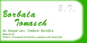 borbala tomasch business card