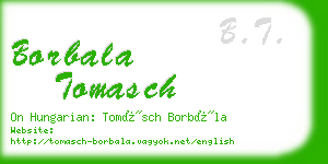 borbala tomasch business card
